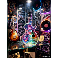 Guns N Roses Rock Band Guitar Shape Glass Decanter Liquor Whiskey Bottle Vintage Rock Poster Bar Decor Fan Collectible Gift