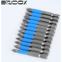 12Pcs PH/PZ Cross Magnetic Screwdriver Batch Head 50MM S2 Anti Slip Drill Screw Electric Screwdriver Set Bits