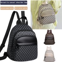 Elegant Multi-Color Patterned Mini Backpack Adjustable-Strap Lightweight for Daily Outings Casual Stylish Functional Bag