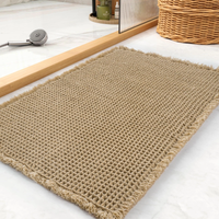 Waffle Bath Mat Rug Super Absorbent Non Slip Boho Bath Mats Washable Soft Quick Dry Bathmat Farmhouse Bathroom Decor