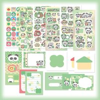1/7Pcs Lucky Panda Sticker Panda Memo Writing Paper Sticker DIY Account Material Mobile Case Gouben Decorative Stickers
