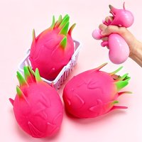 Simulation Dragon Fruit Stress Ball Squishy Toy Squishy Squeeze Stress Reliever Fidget Sensory Toy Stretchable Decompression Toy