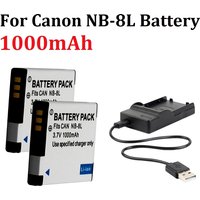 3.7V 1000mAh NB-8L NB 8L NB8L Li-ion Digital Camera Battery + Charger For Canon PowerShot A3300 A3200 A3100 A3000 A2200 A1200 IS image 4