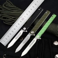 Outdoor-Klappmesser, Taschenmesser, Praktisches Kleines Edelstahlmesser, Abnehmbar, Mehrere Griffmaterialoptionen
