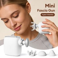 Mini Fascia Gun Professional Massage Heads 3 Gear Intensity Adjustment Portable Muscle Relaxer for Gym Home Travel