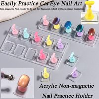 Acrylic Non-magnetic Nail Art Practice Holder Colorful Chess Pieces False Nail Tip Nail Art Practice Tool Premium Showing Shelf