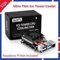 52Pi New Ultra Thin Ice Tower Cooler CPU Cooling Fan Radiator Heatsink for Raspberry Pi 4 Model B