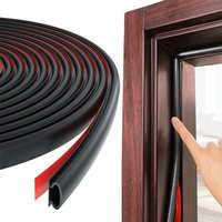 6m NEW Soundproofing Weather Stripping Windproof D-Shape Door Seal Strip Rubber Self-adhesive Door Frame Insulation Household