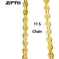 ZTTO Gold Bicycle 11S Chains MTB Road Bike 11 Speed Chain 11V Chain Cycling Accessories With Missing Link Magic Connecter