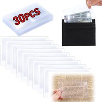 5/10/20/30PCS Wallet Magnifiers Credit Card Shape 3X Transparent Magnifier Mini Pocket Magnifying Glass for Reading Survival Too