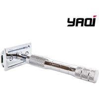 Yaqi Chrome Color Wet Shaving Double Edge Safety Razor Gift Razor Steel Razor Men Shaving Products
