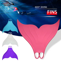 1 Pcs Mermaid Tail Surf Fins Diving Fins Adult Swimming Flippers Silicone One-Piece Diving Boots Shoes Monofin Gear