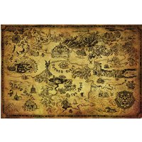 AB Diamond Cross Stitch A Map of Zelda's Wilderness Breath 5D DIY Diamond Embroidery Rhinestone Painting Diamond Painting