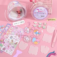 26 pièces Guka Happy seau Guka autocollant manuel matériel Guka ensemble dessin animé autocollant esthétique