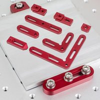 90 ° CNC-Eckklemmvorrichtung mit 6061-Aluminium-Positionierungsstreifen, langlebige Sperrstange für T-Nut-Fußleisten und CNC-Ausrichtung