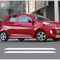 2PCS Car Side Door Skirt Stripes Stickers For Kia Picanto GT DIY Styling Tuning Accessories Auto Vinyl Film Decals