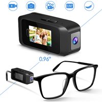 NEW Glasses Wearable Mini Pocket Camera 1080P Portable Digital Video Recorder Body Camera Head Mounted Miniature Camcorde Screen