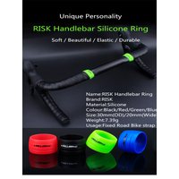AliExpress 2pcs RISK Bicycle Bike Handlebar Strap Tape Fixing Silicone Ring Anti-Skip Rubber Sleeve Loops Collar