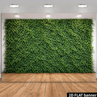 2D plane, 1 minimalist green plant wall background, all covered with pure green small leaves, minimalist and natural style