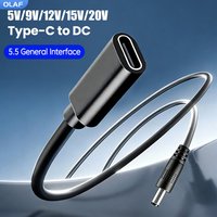 USB C To DC Power Boost Cable 5V/9V/12V/15V/20V Type C To DC Charging Connector For Wifi Router Mini Fan Speaker Laptop Printer