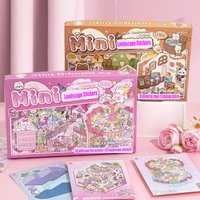 41 piece set, including 20 scene cards, 20 stickers and 1 pair of tweezers, 3D mini scene stickers, DIY handmade 3D landscape st