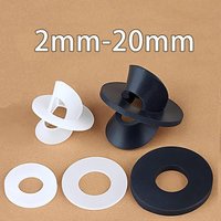 10-100 Pcs Black/White Silicone Washer M2 M2.5 M2.7 M3M4M5M6M8M10M12M16M20 O-ring Silicone Rubber Flat Washer Seal Ring Gasket