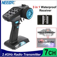 NEEBRC 2.4GHZ 7CH Transmitter Radio System Transmitter Remote Control/led light controller system Receiver For RC car boat