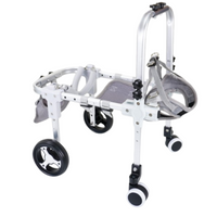 Lightweight Aluminum Pet Mobility Cart Adjustable Detachable Dog Wheelchair Rehabilitation Training Four-Wheel Mobility