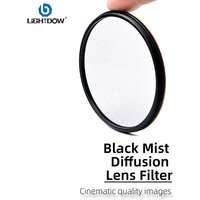 Lightdow Black Mist Diffusion Lens Filter 1/2 1/4 1/8 Slim MRC 49MM 52 55 58 62 67 72 77MM 82MM for Canon Nikon Sony Fuji Camera