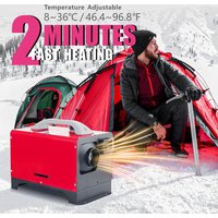 5KW 12V Dieselheizung Tragbare Auto-Diesel-Luftheizung mit Schalldämpfer Fernbedienung Schnelle Erwärmung Abtauung Entnebelung für Camper LKW