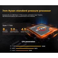 Fanless Home Office Gaming PC AMD Ryzen 7 7730U 5825U R5 5625U 4500U Desktop Computer 2*LAN Firewall 2*HDMI2.0 NVMe DDR4 WiFi6