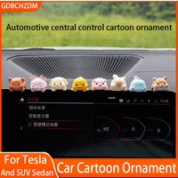 Creative Resin Car Center Console Navigator Screen Lying Kitten Animal Decoration Computer Display Fawn Model Pig Bear Toy Gift