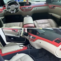 For Benz S class W221 2006-2012 Interior Central Control Panel Door Handle Carbon Fiber Stickers Decals Car styling Accessorie