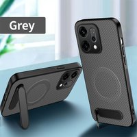 For OPPO Reno 14 13 Pro Case New Business Carbon Fiber Texture Magnetic Bracket Cover For Oppo Reno 14 Pro Anti-fall Funda