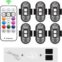 AliExpress NONE 1-6PCS Wireless LED Drone Strobe Light for Motorcycle Car Bike Remote Control Warning Light Indicator Light USB Charging 8Colors