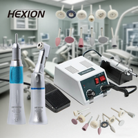 HEXION 35000RPM Dental Lab Micromotor Set - E-TYPE, 18Handle & 1:1 Handpiece & Polishing head - Grinding, Polishing & Manicure
