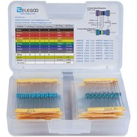 ELEGOO 17 Values 1% Resistor Kit Assortment, 0 Ohm-1M Ohm (Pack of 525) RoHS Compliant