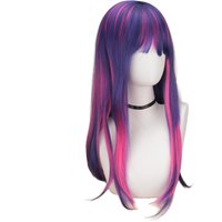 Oshi No Ko Hoshino Ai Cosplay perruque longue violet Rose Cosplay Anime queue de cheval résistant à la chaleur synthétique Cosplay perruques
