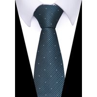 A multicolored polka dot men's tie, a men's business work, party, and banquet suit accessory
