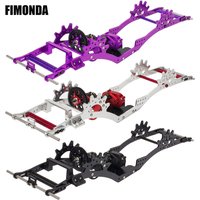 Aluminum Alloy LCG Chassis Kit Frame Rails CMS Servo Panhard Mount for 1/10 RC Rigs Crawler Capra SCX10 II Axle Comp Builds DIY
