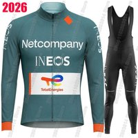Netcompany-INEOS Team 2026 Radsport-Trikot-Set Sommer-Winter-Bekleidung Herren Langarm MTB Bike Rennrad Hose Trägerhose Ropa Ciclismo