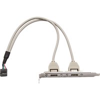 USB 2.0 2 Port Rear Panel PCI Bracket To Dual 9-Pin Motherboard Header Cable For Computer Rear Panel Bracket