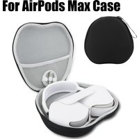 For AirPods Max Hard Case Supports Sleep Mode,Smart Shell Designed for AirPods Max with Mesh Pocket, Portable Carry Travel Cover