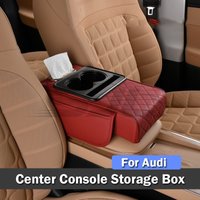 For Audi A6 Q3 Q5 A4 A5 Q7 Car Armrest Box Cup Holder Tissue Box Storage Box Arm Rest Cover