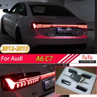 Plug Play for Audi A6 C7 2012-2015 Car Taillight Assembly Run Through Taillights LED Turn Signal Brake Light Kits Accessories