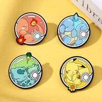 4pcs Japanese Anime Elf Enamel Pin Cute Cartoon Brooch Lapel Pin Badge on Backpack Clothing Accessories Jewelry Friends Gifts