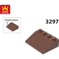 WANGE 3297 100g/36PCS 3x4 Slope 4Dots Compatible With Small Particle Building Blocks Suitable For Assembly And DIY Toy Parts