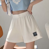 Women's sports shorts and sweatpants solid color pants with pockets and drawstrings loose knitted sweatpants
