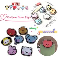 New BT21 koya RJ shooky mang chimmy cartoon cute double-sided hand account clip high color value personalized acrylic note clip