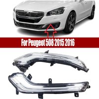 Car LED Daytime Running Light Fog Lamp For Peugeot 508 2015 2016 9809087680 9809087780 Turn Signal Light DRL Cars Accessories